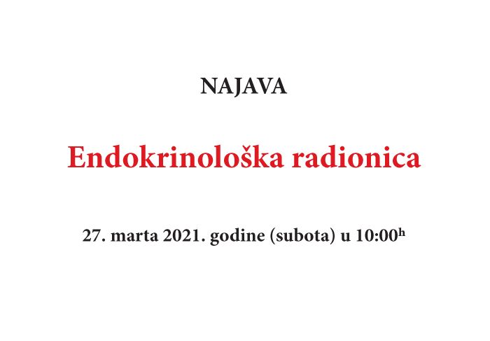 Endokrinološka radionica – najava